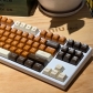 GMK Rich Coffee 104+69 SA Profile ABS Doubleshot Keycaps Set for Cherry MX Mechanical Gaming Keyboard